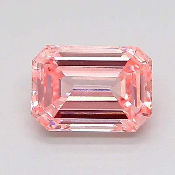 1.11ct EMERALD Fancy Intense Pink VS1 Coloured Lab diamond