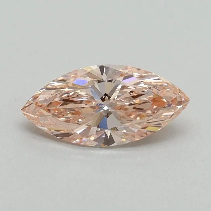 0.62ct MARQUISE Fancy Intense Pink VS2 Coloured Lab diamond