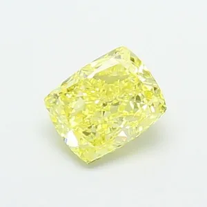 1.02ct CUSHION Fancy Intense Yellow VVS2 Coloured Lab diamond