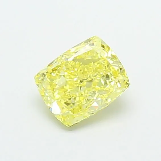 1.02ct CUSHION Fancy Intense Yellow VVS2 Coloured Lab diamond