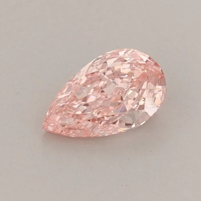 0.39ct PEAR Fancy Vivid Pink VS2 Coloured Lab diamond