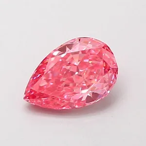 0.73ct PEAR Fancy Vivid Pink VS1 Coloured Lab diamond
