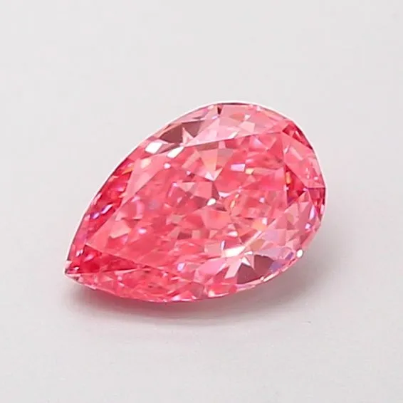 0.73ct PEAR Fancy Vivid Pink VS1 Coloured Lab diamond