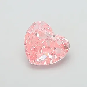 1.98ct HEART Fancy Vivid Pink VVS2 Coloured Lab diamond