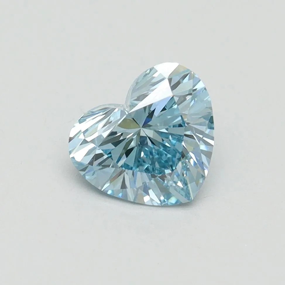 1.03ct HEART Fancy Vivid Blue VS1 Coloured Lab diamond