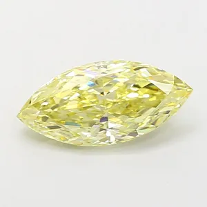 1.09ct MARQUISE Fancy Yellow VVS2 Coloured Lab diamond