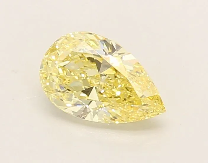 0.65ct PEAR Fancy Intense Yellow VS1 Coloured Lab diamond