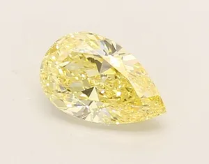 0.65ct PEAR Fancy Intense Yellow VS1 Coloured Lab diamond