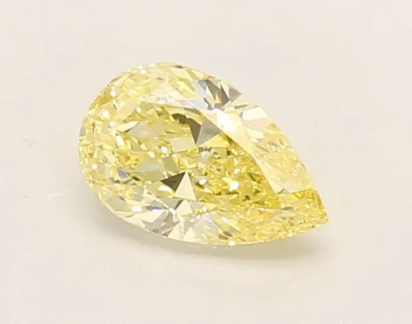 0.65ct PEAR Fancy Intense Yellow VS1 Coloured Lab diamond