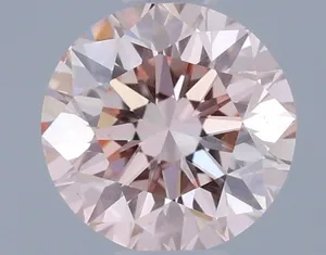 0.53ct ROUND Fancy Pink VS2 Coloured Lab diamond
