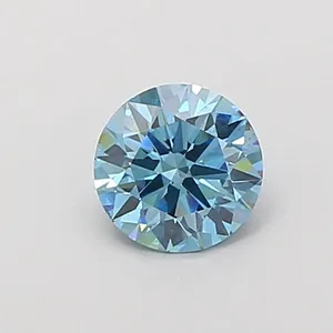 1.1ct ROUND Fancy Vivid Blue SI1 Coloured Lab diamond