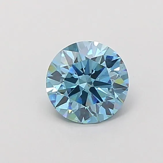 1.1ct ROUND Fancy Vivid Blue SI1 Coloured Lab diamond