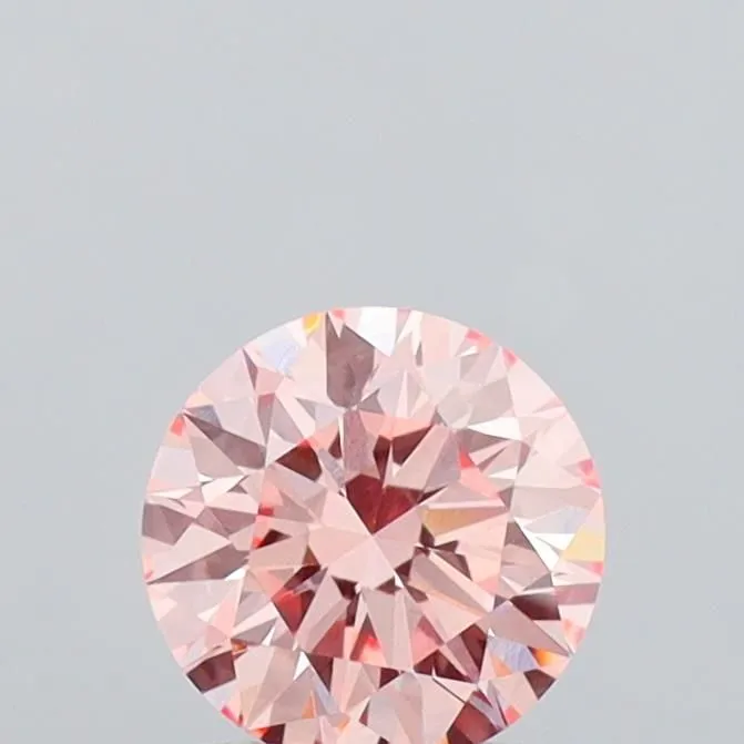 1.05ct ROUND Fancy Intense Pink VVS2 Coloured Lab diamond