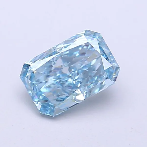 1.16ct RADIANT Fancy Vivid Blue VVS2 Coloured Lab diamond