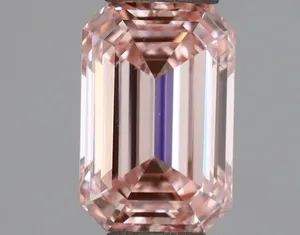 0.7ct EMERALD Fancy Intense Pink SI1 Coloured Lab diamond