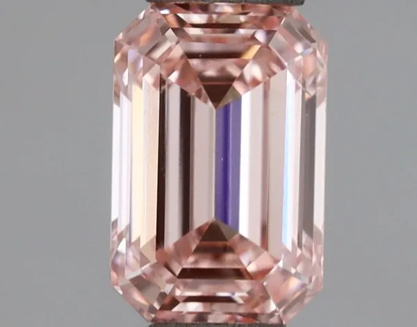 0.7ct EMERALD Fancy Intense Pink SI1 Coloured Lab diamond