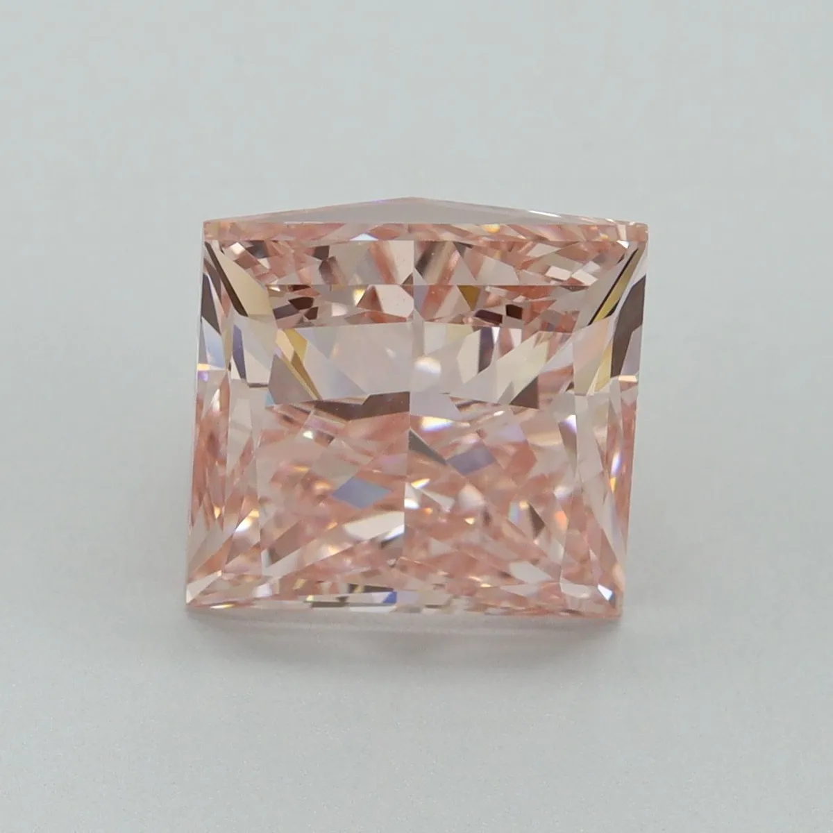 5.01ct PRINCESS Fancy Intense Pink VS1 Coloured Lab diamond