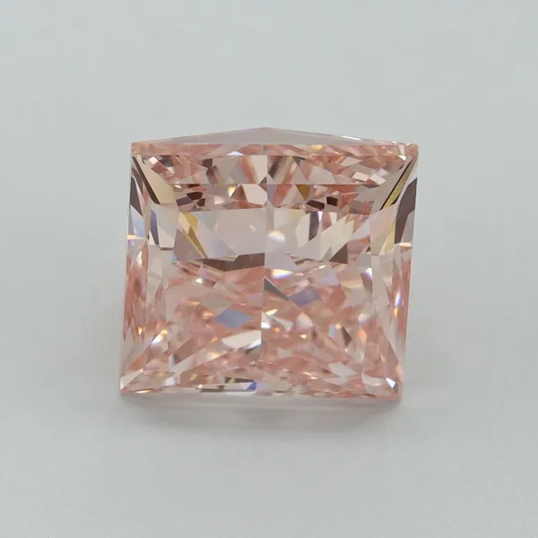5.01ct PRINCESS Fancy Intense Pink VS1 Coloured Lab diamond