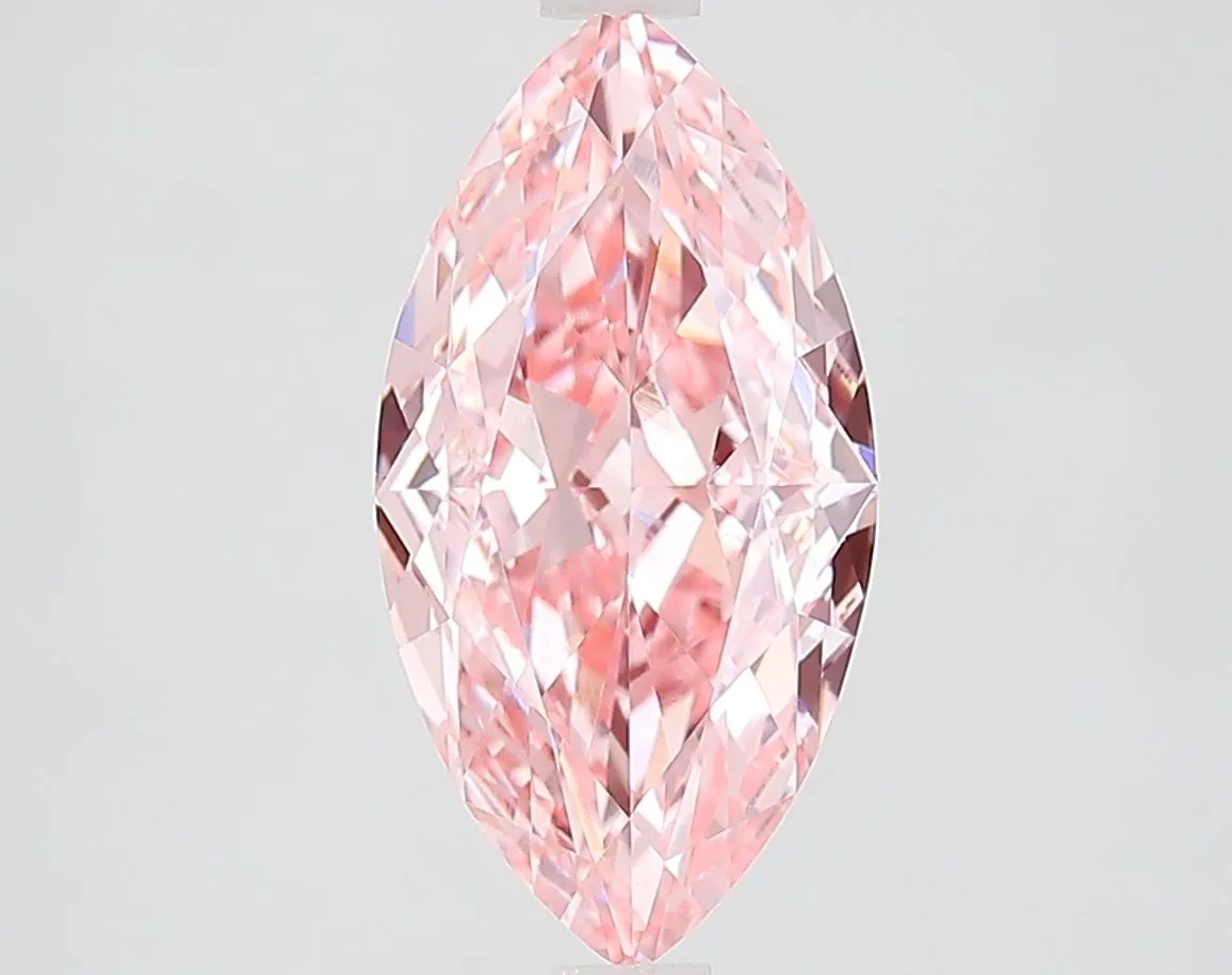3.00ct MARQUISE Fancy Vivid Pink VVS2 Coloured Lab diamond