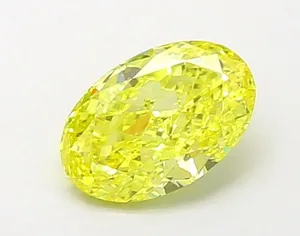 1.01ct OVAL Fancy Vivid Yellow VS1 Coloured Lab diamond
