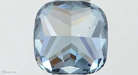 0.51ct CUSHION Fancy Vivid Blue VS2 Coloured Lab diamond