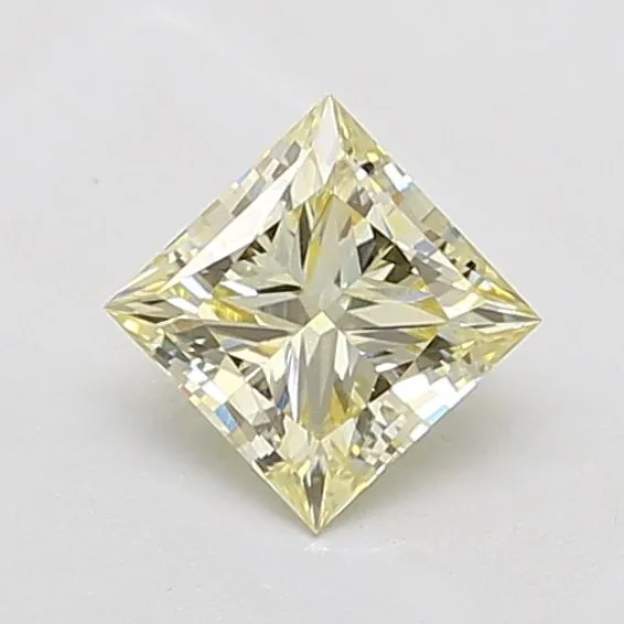 1.03ct PRINCESS Fancy Light Yellow VS1 Coloured Lab diamond