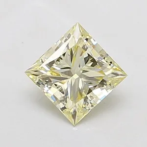 1.03ct PRINCESS Fancy Light Yellow VS1 Coloured Lab diamond