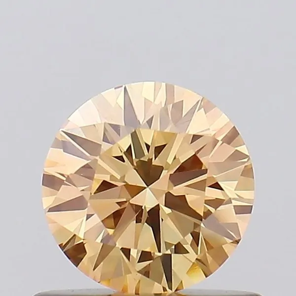 0.56ct ROUND Fancy Brownish Yellow VS2 Coloured Lab diamond