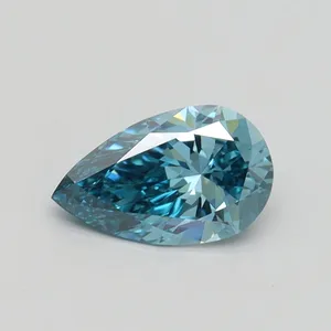 0.71ct PEAR Fancy Vivid Blue VS1 Coloured Lab diamond