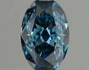 1.02ct OVAL Fancy Vivid Blue VVS2 Coloured Lab diamond