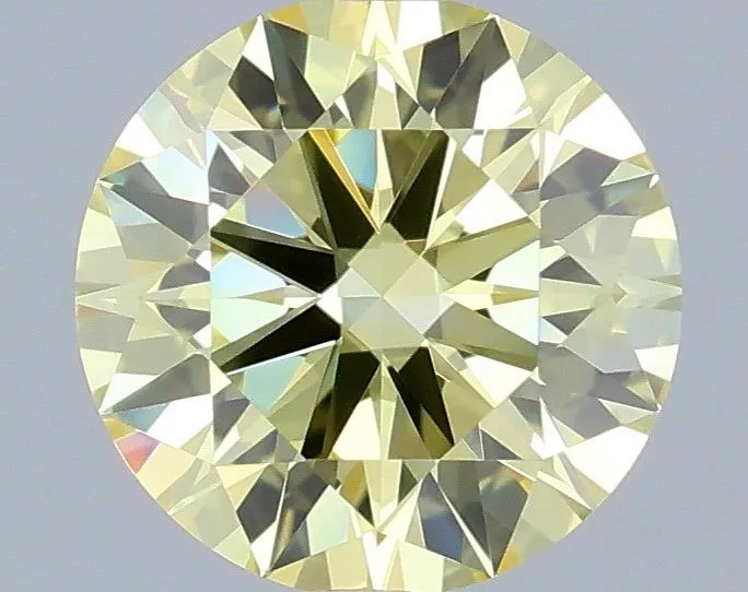 0.65ct ROUND Fancy Intense Yellow VVS1 Coloured Lab diamond
