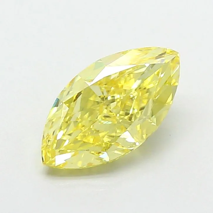 1.53ct MARQUISE Fancy Intense Yellow VS1 Coloured Lab diamond