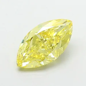 1.53ct MARQUISE Fancy Intense Yellow VS1 Coloured Lab diamond
