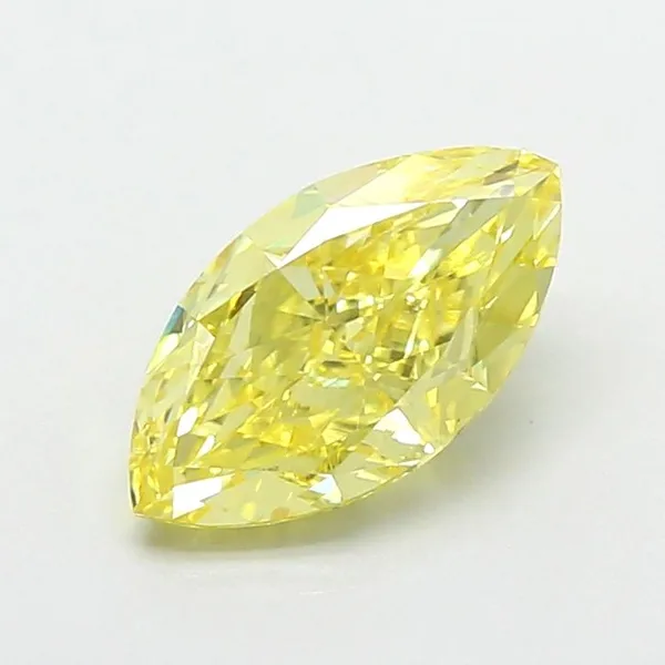 1.53ct MARQUISE Fancy Intense Yellow VS1 Coloured Lab diamond