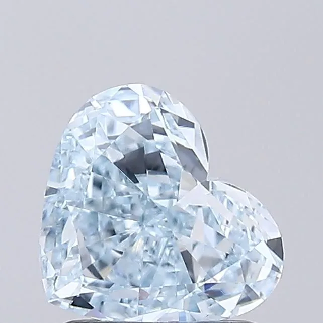 1.22ct HEART Fancy Blue VVS2 Coloured Lab diamond