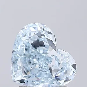 1.22ct HEART Fancy Blue VVS2 Coloured Lab diamond