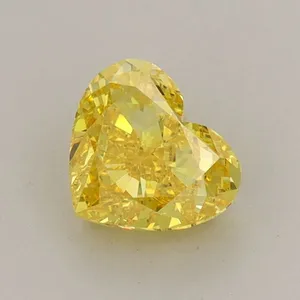 1.03ct HEART Fancy Vivid Yellow VS2 Coloured Lab diamond
