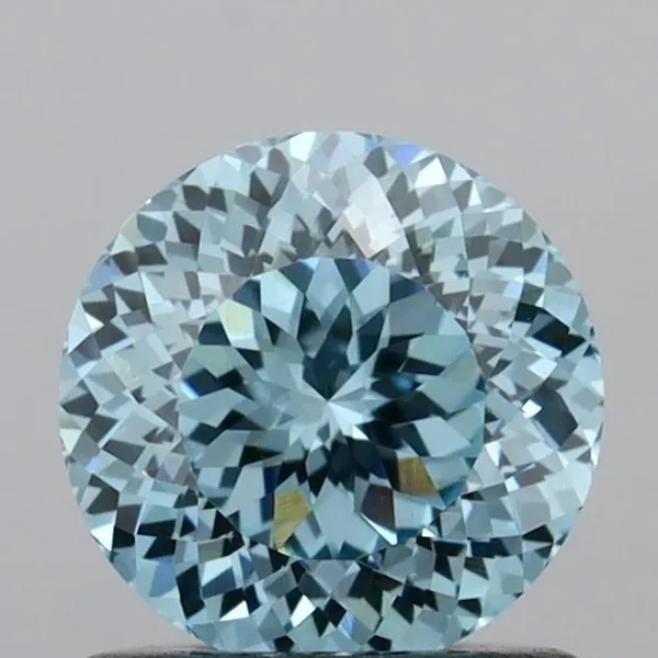 0.96ct ROUND Fancy Intense Blue VVS2 Coloured Lab diamond