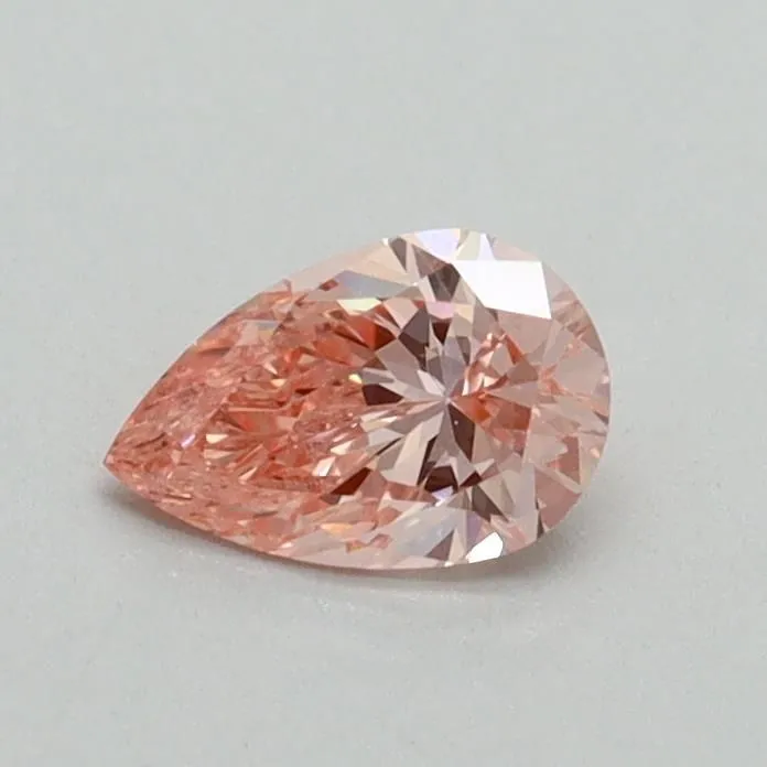0.40ct PEAR Fancy Vivid Pink VVS2 Coloured Lab diamond