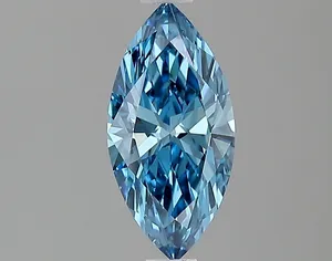 0.72ct MARQUISE Fancy Vivid Blue VVS2 Coloured Lab diamond