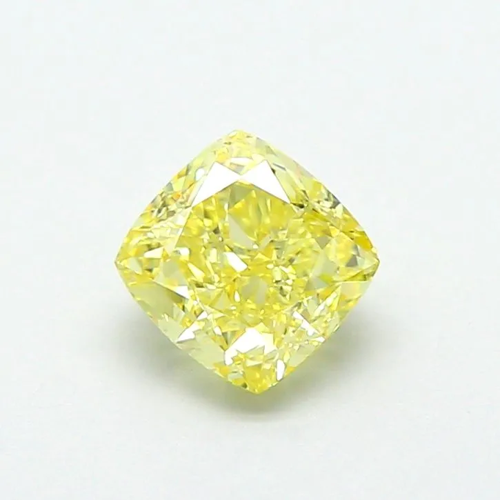 1.04ct CUSHION Fancy Yellow VVS2 Coloured Lab diamond
