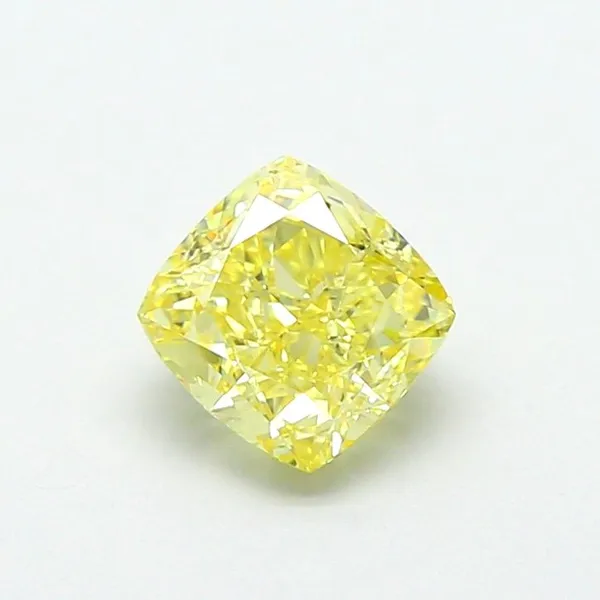 1.04ct CUSHION Fancy Yellow VVS2 Coloured Lab diamond