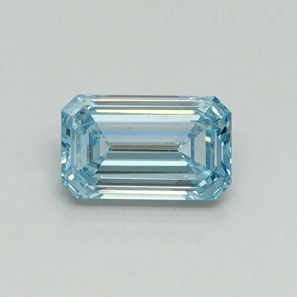1.02ct EMERALD Fancy Vivid Blue VS1 Coloured Lab diamond