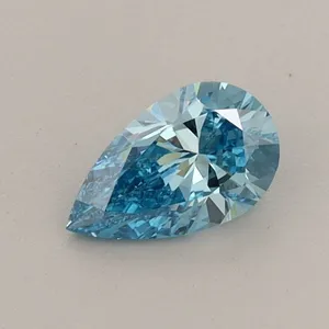 0.46ct PEAR Fancy Vivid Blue VS1 Coloured Lab diamond