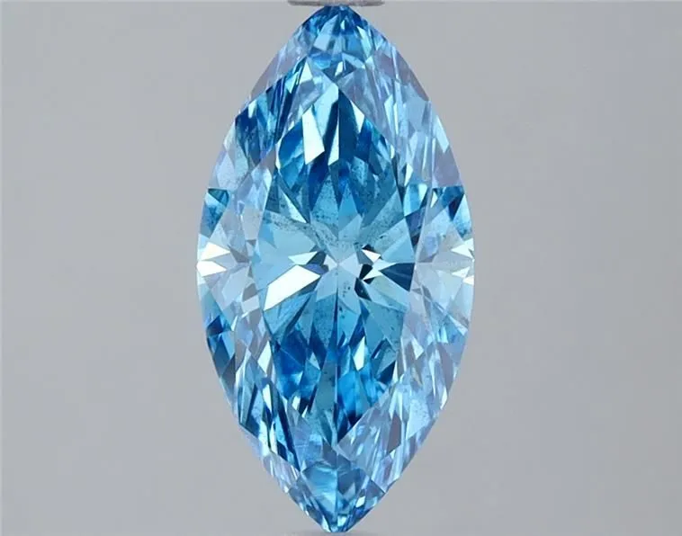 1.20ct MARQUISE Fancy Vivid Blue SI1 Coloured Lab diamond