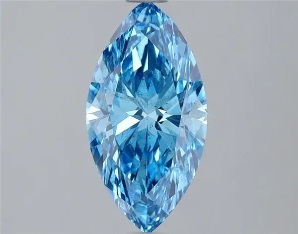1.2ct MARQUISE Fancy Vivid Blue SI1 Coloured Lab diamond