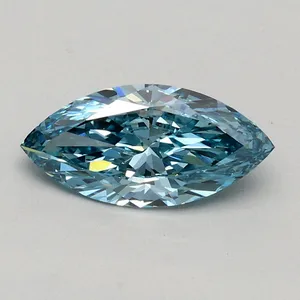 0.71ct MARQUISE Fancy Vivid Blue VS1 Coloured Lab diamond