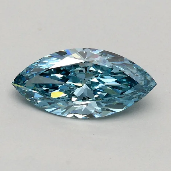 0.71ct MARQUISE Fancy Vivid Blue VS1 Coloured Lab diamond