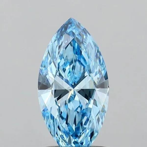 1.03ct MARQUISE Fancy Vivid Blue VS1 Coloured Lab diamond