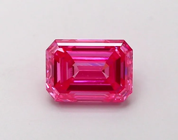 1.02ct EMERALD Fancy Vivid Pink VS1 Coloured Lab diamond